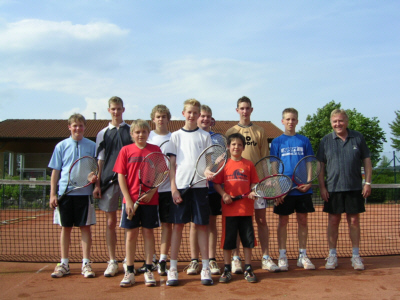 Zu den Mannschaftsfotos der U 18 und anderer Teams des TC 88